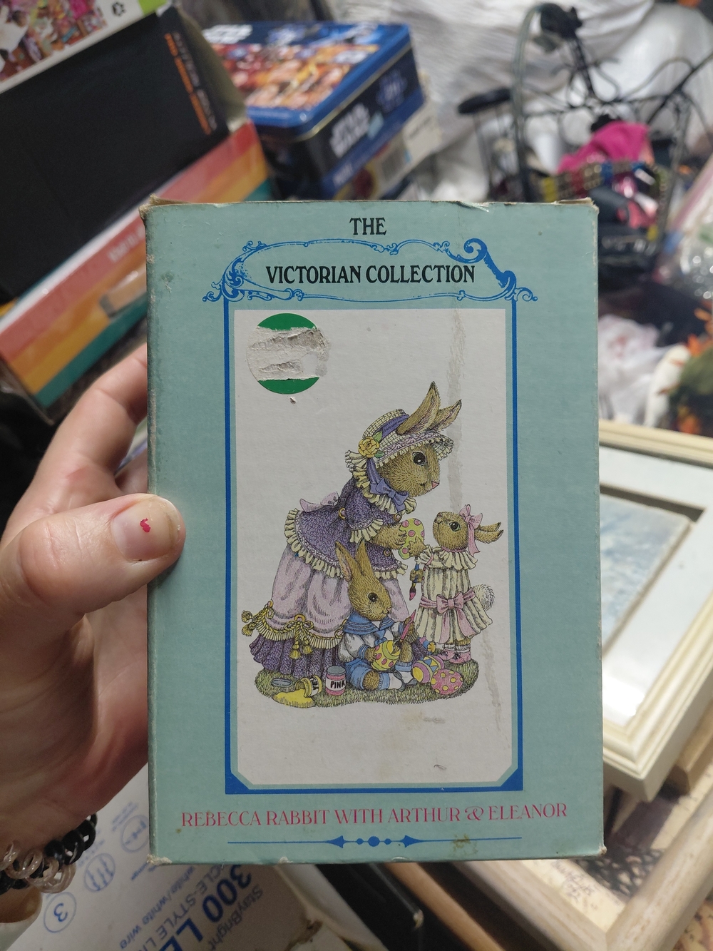 The Victorian Collection" figurine of Rebecca Rabbit with Arthur and Eleanor, mo